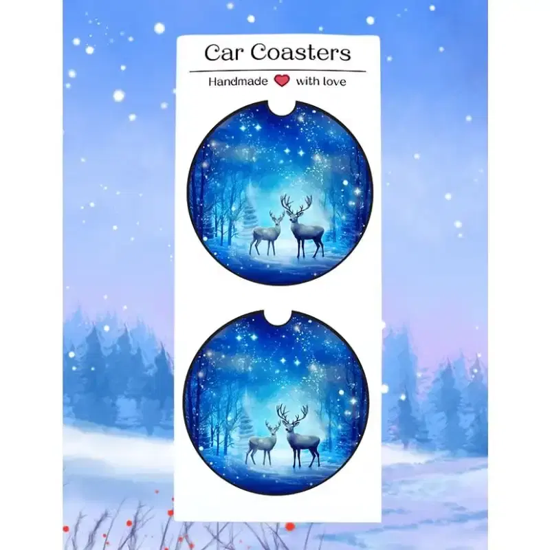 Winter Whimsy Car Coaster