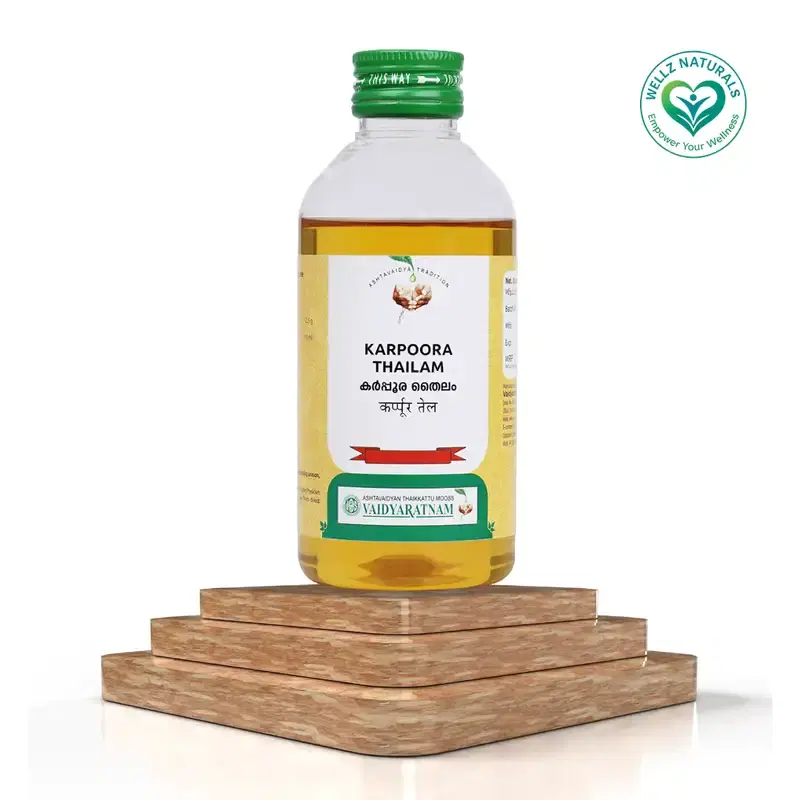 Karpoora Thailam  Ayurvedic Pain Relief & Cooling Massage Oil  200 ml