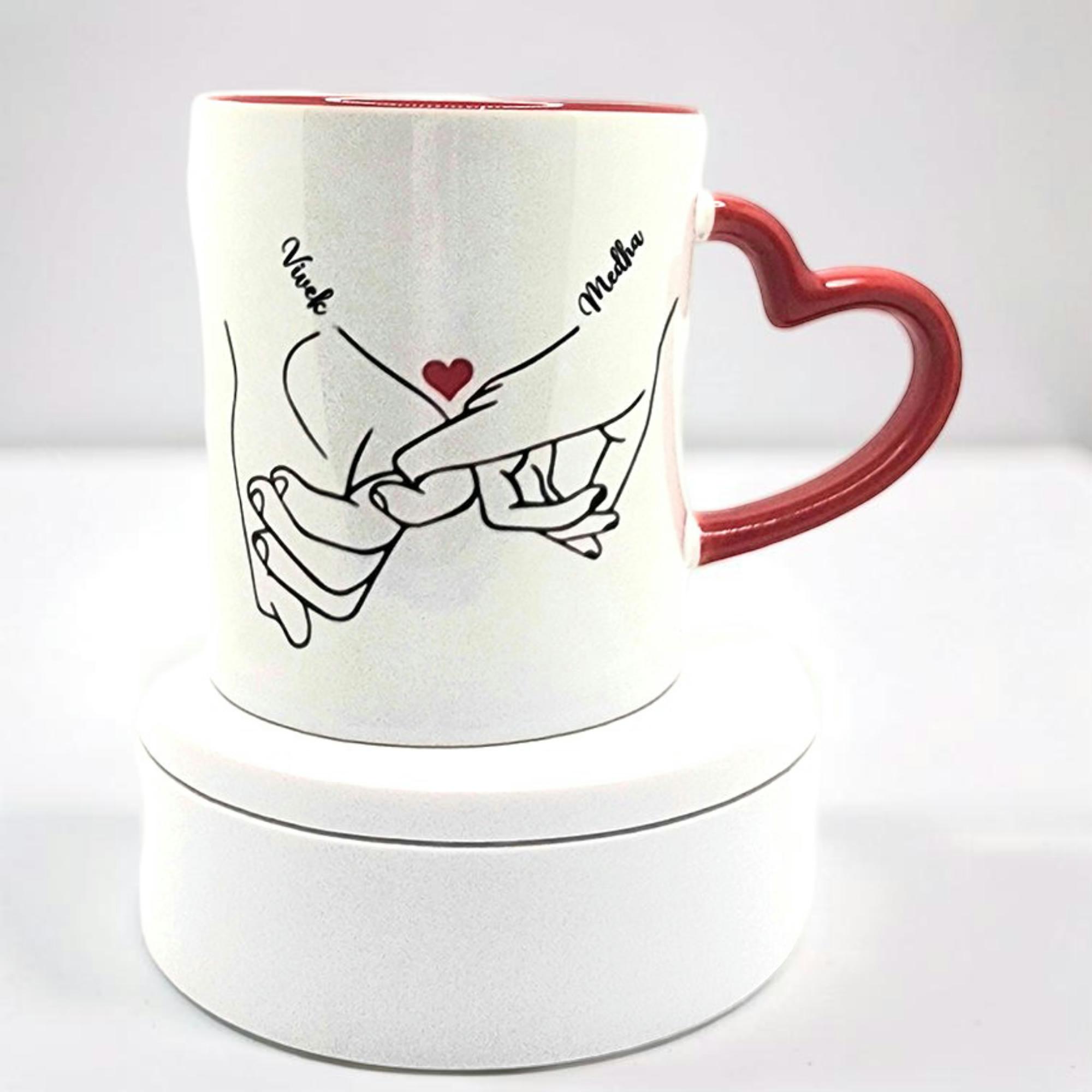 Couple s HandToHeart Mugs - Set of 2