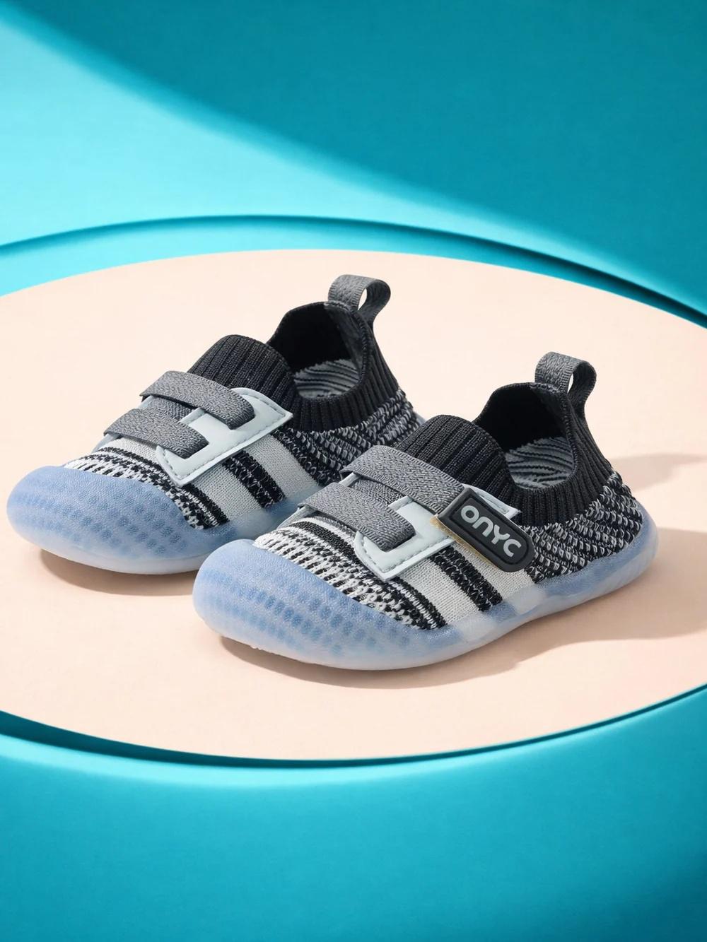 Toddler Knit Sneakers with Velcro Strap UNISEX SIZE-EU-18