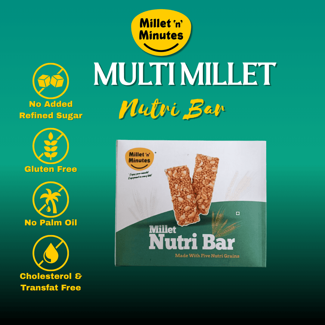 Millet Nutribar made with 5 nutri grains 