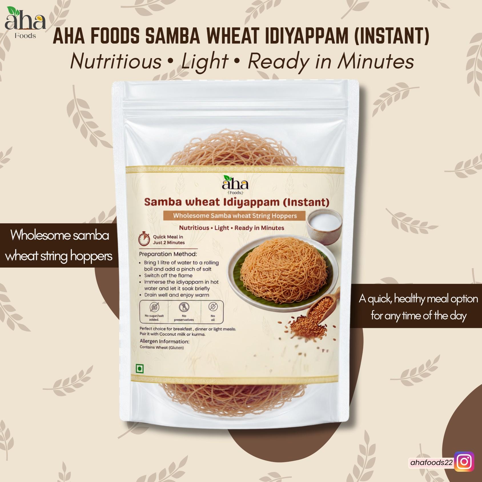 Aha Foods Samba Wheat Idiyappam - Instant - 100g