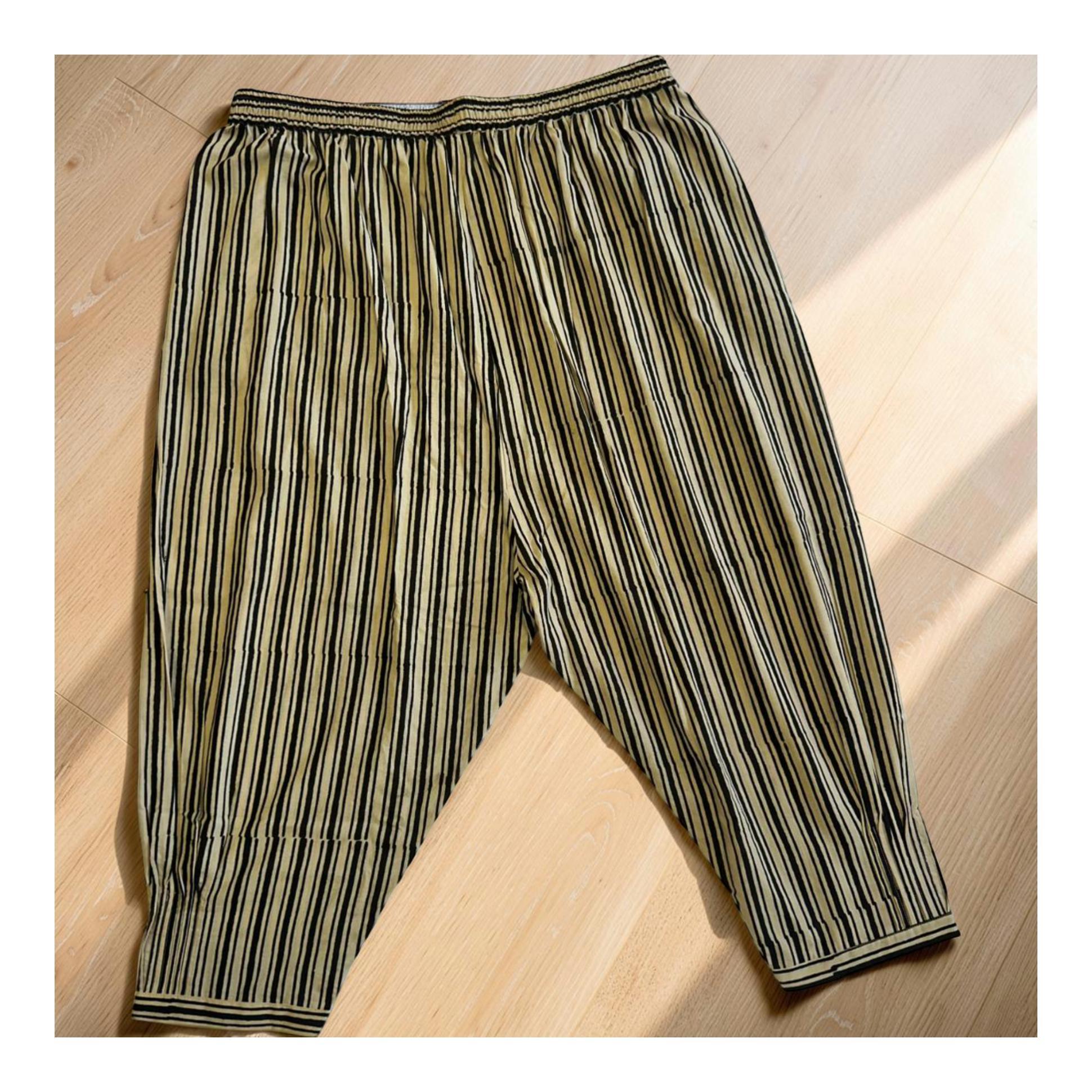 Pleated Comfort Pants with Hand Block Print Pleated Comfort Pants with Hand Block Print