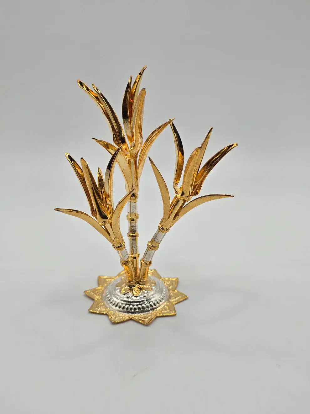 Real Silver Sugarcane Tree with Gold-Toned Finish | Pongal Special Return Gift | Auspicious Festive Decor Real Silver Sugarcane Tree with Gold-Toned Finish | Pongal Special Return Gift | Auspicious Festive Decor