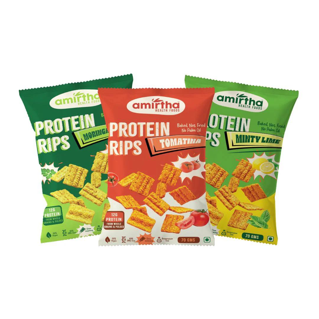 Protein Rips - Moringa - Tomatina - Minty Lime - All in 1 combo 210 grams Protein Rips - Moringa - Tomatina - Minty Lime - All in 1 combo 210 grams