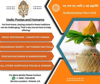 Vedic Pooja and Ritual Services Across Canada Vedic Pooja and Ritual Services Across Canada