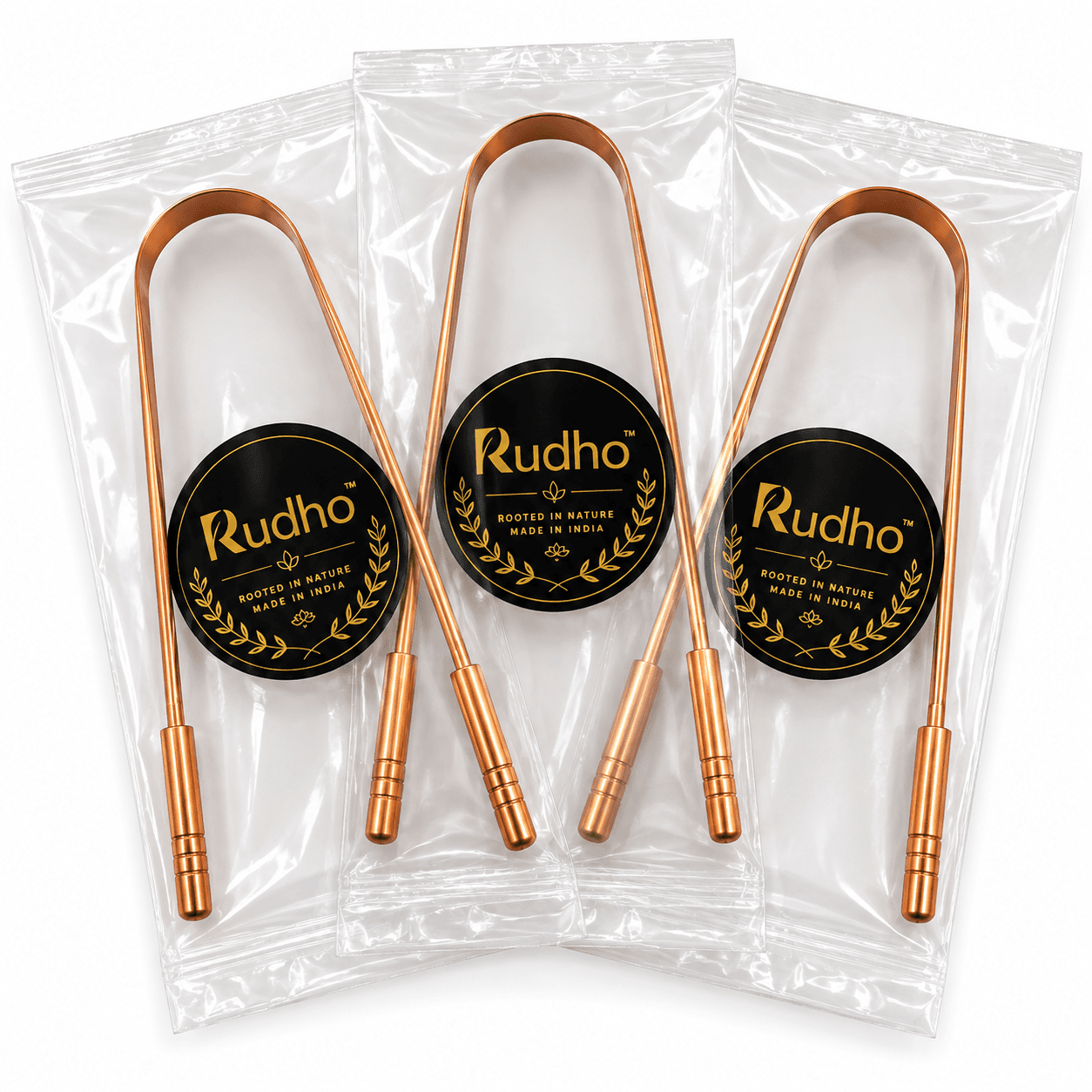 Rudho Copper Tongue Cleaner Reusable Ayurvedic Tongue Scraper for Daily Oral Care Rudho Copper Tongue Cleaner Reusable Ayurvedic Tongue Scraper for Daily Oral Care