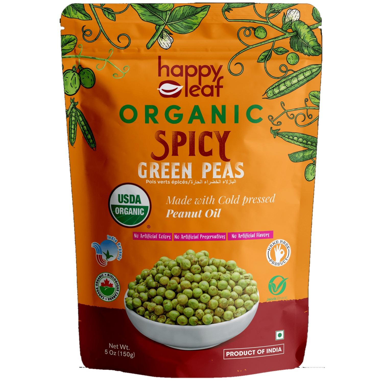 Happy Leaf Spicy Green Peas - Crispy Masala Snack, 150 g Happy Leaf Spicy Green Peas - Crispy Masala Snack, 150 g