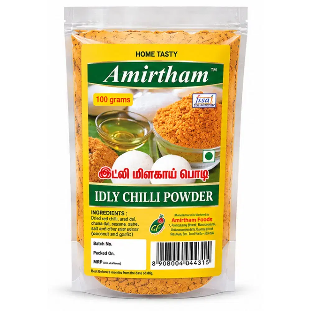 Amirtham Garlic Idli Podi – Spicy South Indian Chilli Powder for Idli & Dosa Amirtham Garlic Idli Podi – Spicy South Indian Chilli Powder for Idli & Dosa